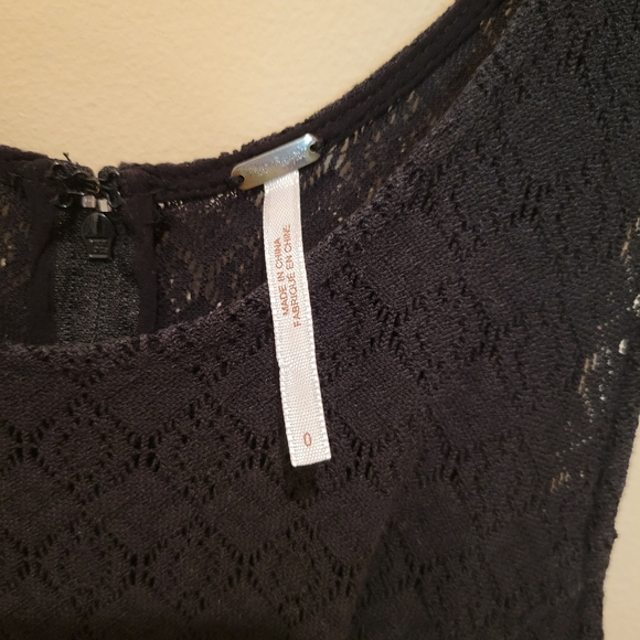Free people black daisy chain mini dress - Picture 4 of 6